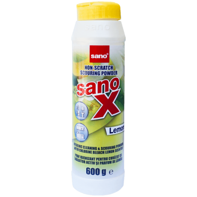 Praf de curățat cu înălbitor Sano X Lemon, 600 g